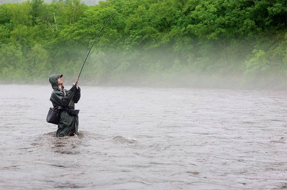 ماهیگیری در باران