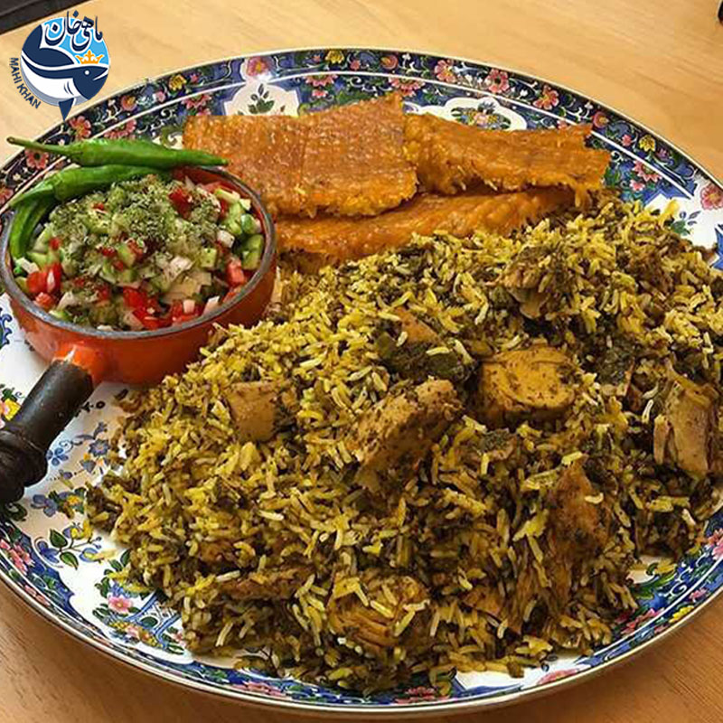 شوید پلو با تن ماهی